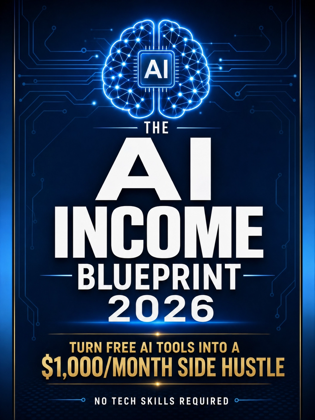 The AI Income Blueprint 2026 — Turn Free AI Tools Into a $1,000/Month Side Hustle (Digital Download)