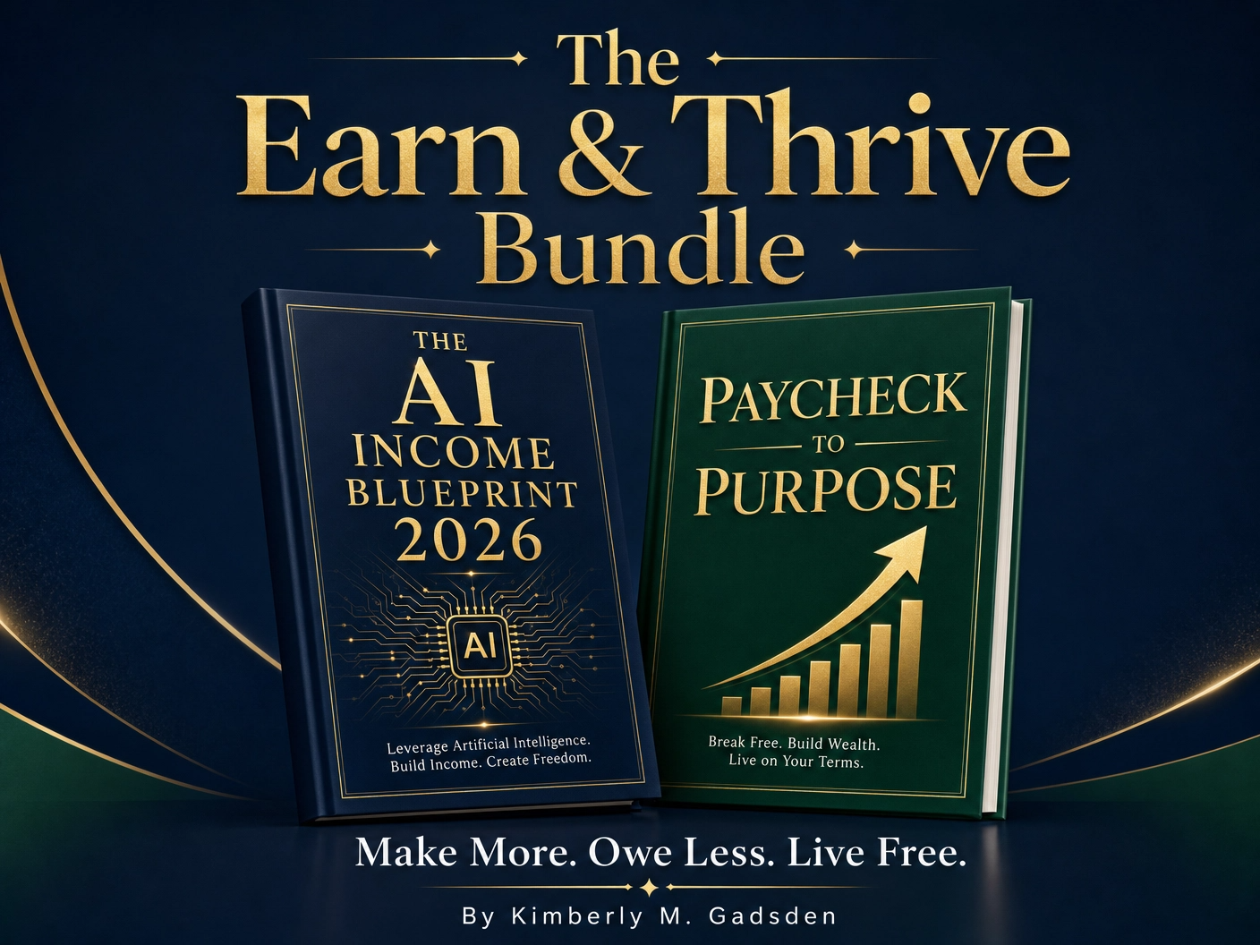 The Earn & Thrive Bundle | AI Income Guide + Budgeting Ebook for Moms | Make Money Online + Debt Free System | 2-Book Digital Bundle | Instant Download PDF