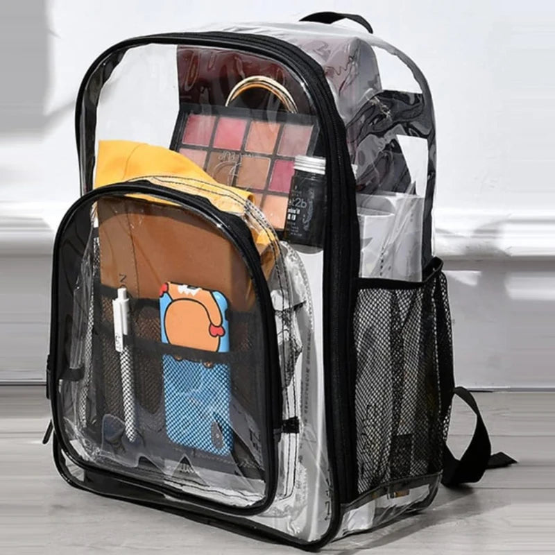 Clear Waterproof Backpack | Large Capacity Transparent School & Travel Bag