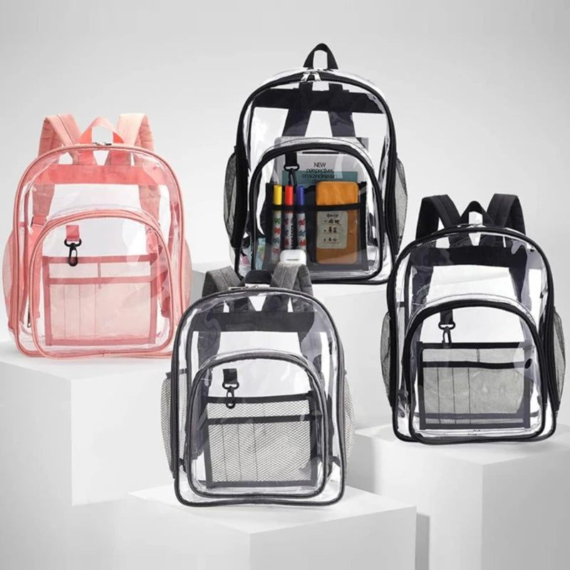 Clear Waterproof Backpack | Large Capacity Transparent School & Travel Bag