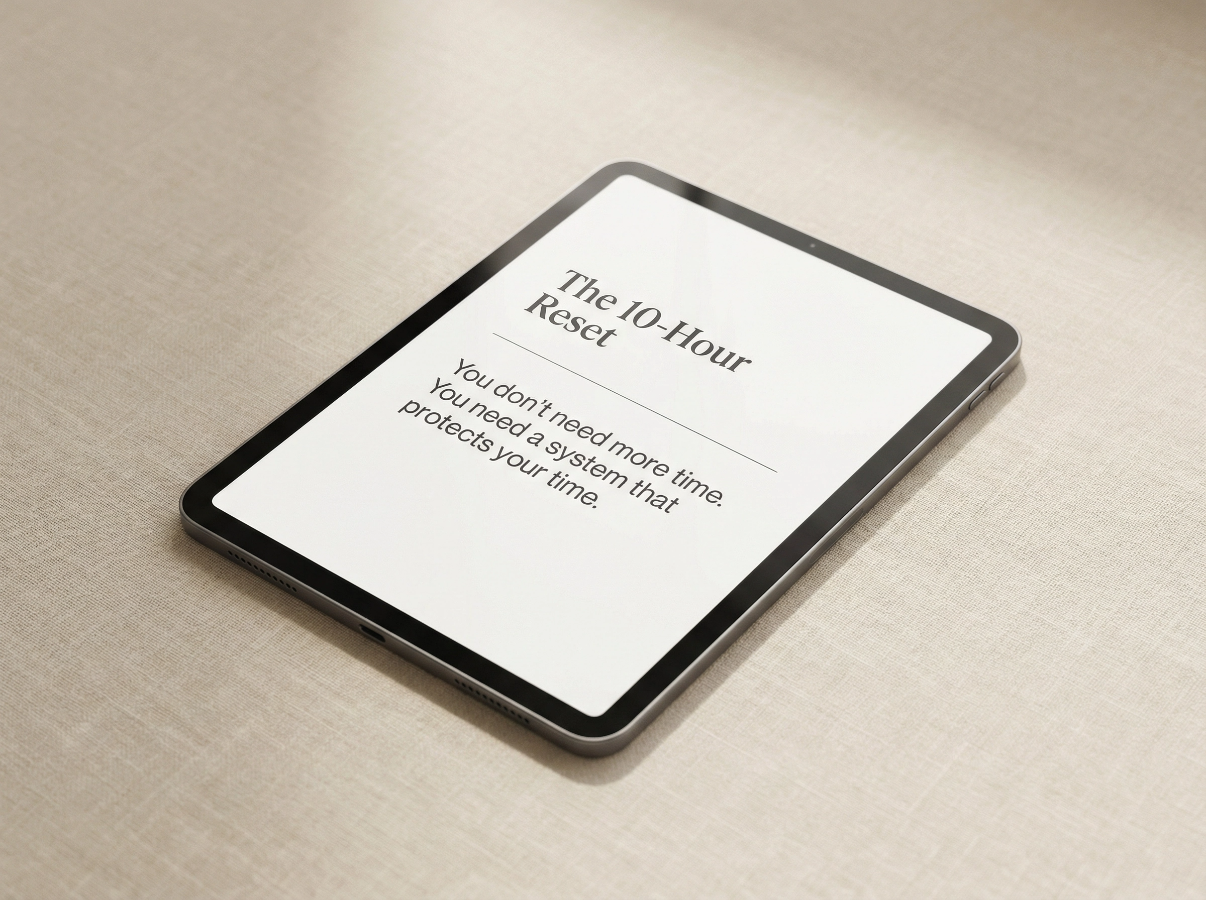 The 10-Hour Reset Subtitle: How Busy Moms Reclaim 10+ Hours a Week Without Burning Out